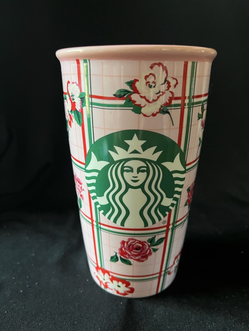 Starbucks White Ceramic Tumbler Base with Black Logo